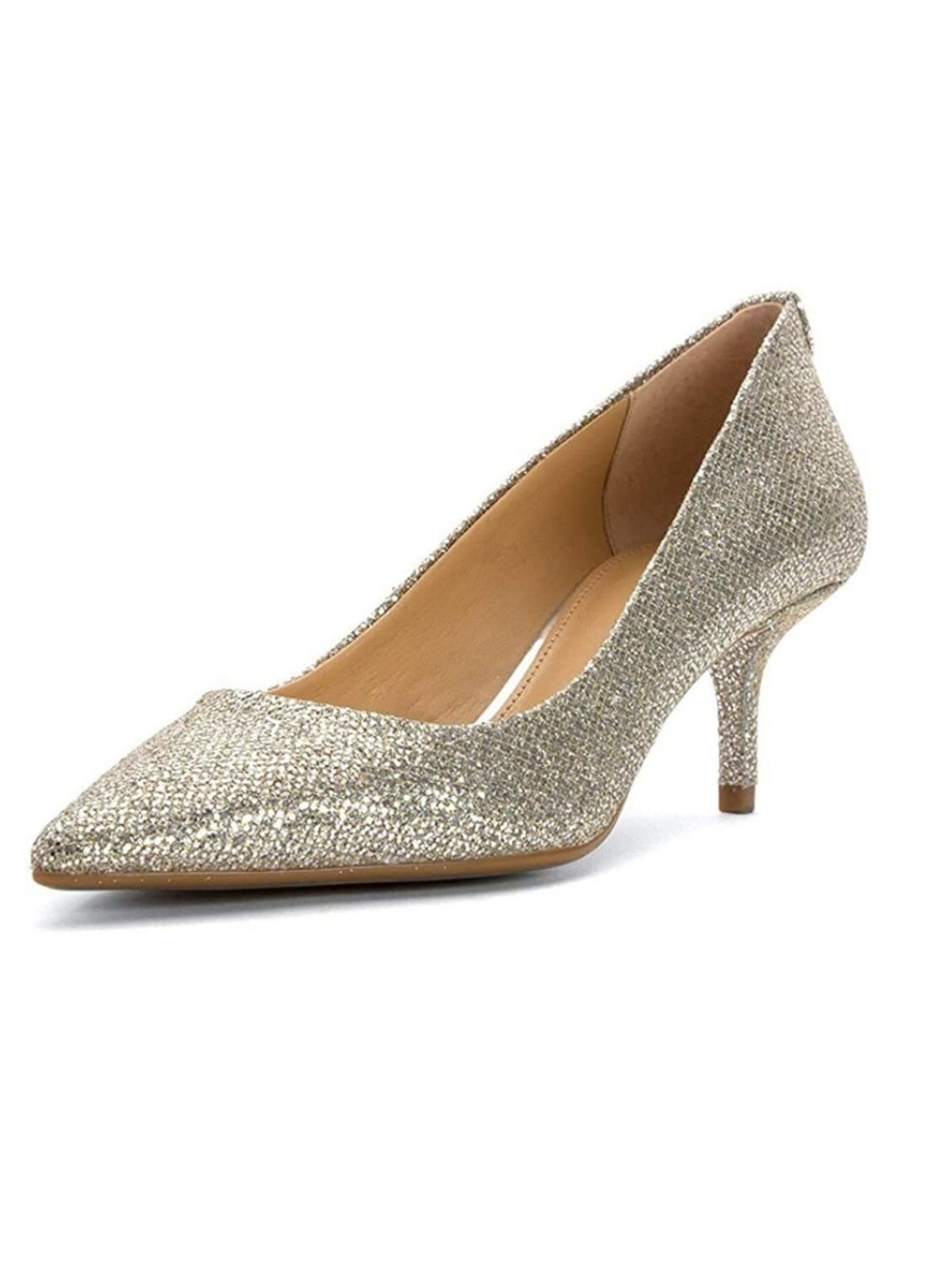 Michael Kors Silver Glitter Pointed Pumps